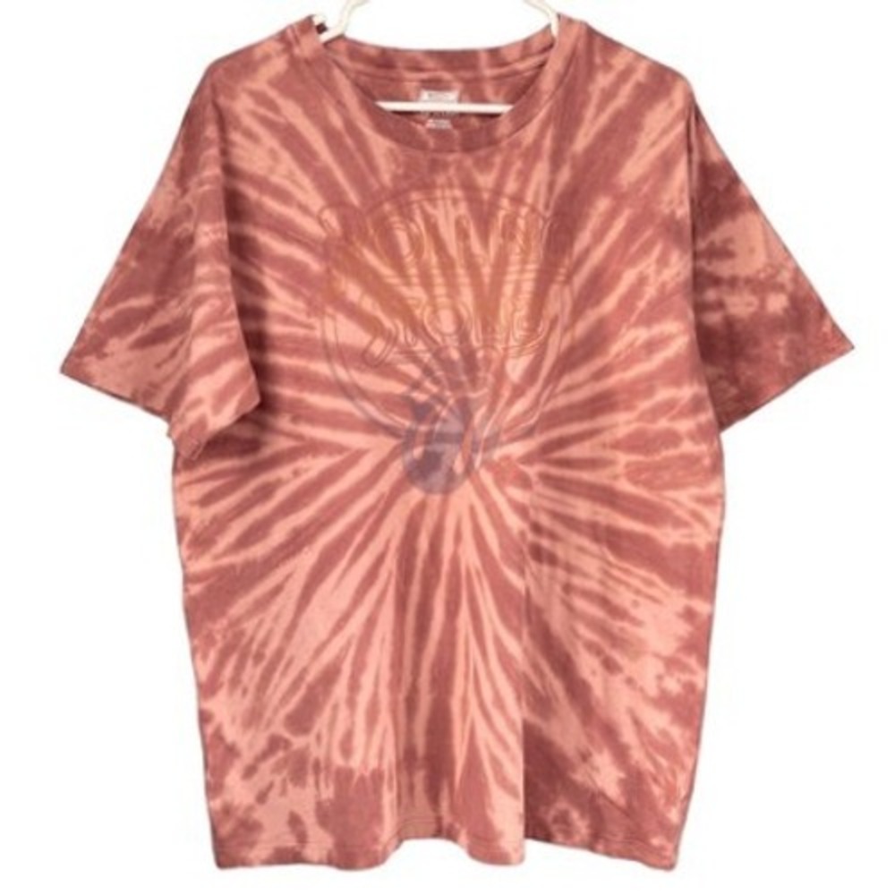 ER Tailgate Rolling Stones Tie Dye Graphic‎ T-Shirt XS Mauve Pink Band Tee 2021